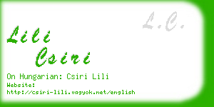 lili csiri business card